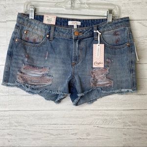 Candies NWT distressed jean shorts